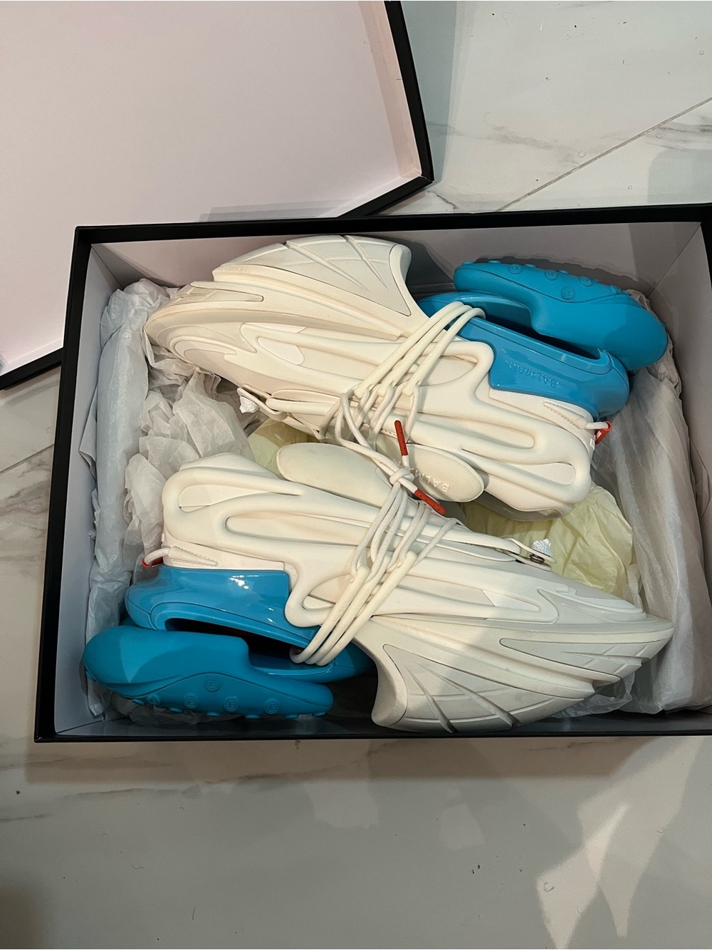 Balmain Men's Unicorn Neoprene Fashion Sneakers Size 45/12